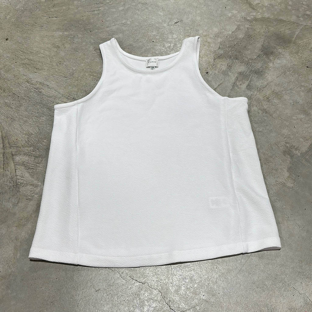 Cupio Brand White Sleeveless Top Size L  K51
